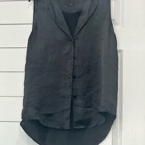 Theory Charcoal Sleeveless Blouse